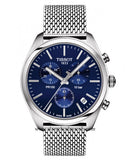 Tissot PR 100 Chronograph Blue Dial Silver Mesh Bracelet Watch for Men - T101.417.11.041.00 Buy Now By Tissot