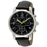 Tissot T Race PRC 200 Chronograph Quartz Black Dial Black Leather Strap Watch for Men - T17.1.526.52 Buy Now By Tissot