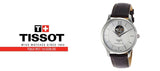 Tissot T Classic Tradition Powermatic 80 Open Heart Silver Dial Brown Leather Strap Watch for Men - T063.907.16.038.00 Buy Now By Tissot