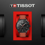 Tissot Chrono XL NBA Special Edition Black Dial Brown Leather Strap Watch for Men - T116.617.36.051.12 Buy Now By Tissot