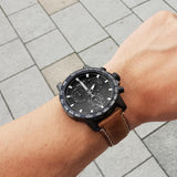 Tissot Supersport Chrono Black Dial Brown Leather Strap Watch for Men - T125.617.36.051.01 Buy Now By Tissot