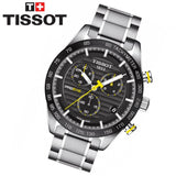 Tissot PRS 516 Chronograph Black Dial Silver Steel Strap Watch For Men - T100.417.11.051.00 Buy Now By Tissot