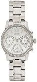 Guess Mini Sunrise Chronograph Quartz Silver Dial Silver Steel Strap Watch For Women - W0623L1 Buy Now By Guess