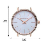 Michael Kors Pyper Three Hand White Dial Black Leather Strap Watch For Women - MK2835 Buy Now By Michael Kors