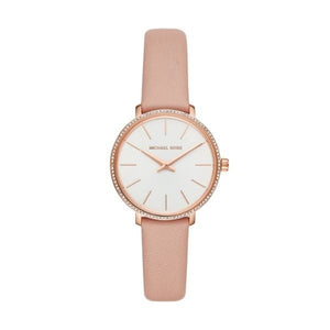 Michael Kors Pyper Analog White Dial Pink Leather Strap Watch For Women - MK2803 Buy Now By Michael Kors