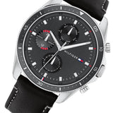 Tommy Hilfiger Parker Chronograph Quartz Grey Dial Black Leather Strap Watch For Men - 1791838 Buy Now By Tommy Hilfiger