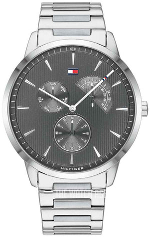 Tommy Hilfiger Brad Chronograph Quartz Grey Dial Silver Steel Strap Watch For Men - 1710385 Buy Now By Tommy Hilfiger