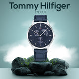 Tommy Hilfiger Brad Chronograph Quartz Blue Dial Blue Leather Strap Watch For Men - 1710387 Buy Now By Tommy Hilfiger