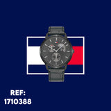 Tommy Hilfiger Brad Chronograph Quartz Grey Dial Grey Leather Strap Watch For Men - 1710388 Buy Now By Tommy Hilfiger