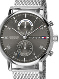Tommy Hilfiger Kane Black Dial Silver Mesh Bracelet Watch for Men - 1710402 Buy Now By Tommy Hilfiger