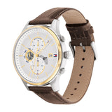Tommy Hilfiger Weston Chronograph Silver Dial Brown Leather Strap Watch For Men - 1710501 Buy Now By Tommy Hilfiger