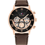 Tommy Hilfiger Legend Analog Black Dial Brown Leather Strap Watch For Men - 1710566 Buy Now By Tommy Hilfiger