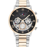 Tommy Hilfiger Legend Chronograph Black Dial Two Tone Steel Strap Watch For Men - 1710570 Buy Now By Tommy Hilfiger