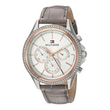 Tommy Hilfiger Ari Diamonds White Dial Grey Leather Strap Watch for Women - 1781980 Buy Now By Tommy Hilfiger