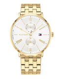 Tommy Hilfiger Jenna Quartz White Dial Gold Steel Strap Watch for Women - 1782069 Buy Now By Tommy Hilfiger