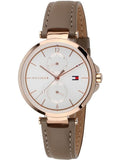 Tommy Hilfiger Angela Quartz Silver Dial Brown Leather Strap Watch for Women - 1782125 Buy Now By Tommy Hilfiger