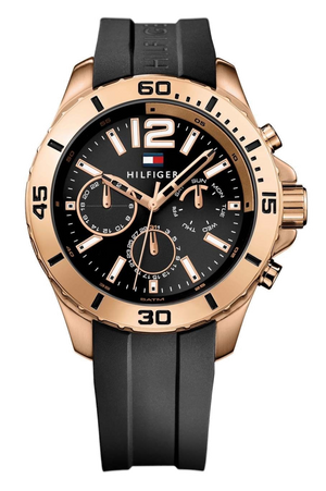 Tommy Hilfiger Sport Multifunction Black Dial Black Rubber Strap Watch for Men - 1791145 Buy Now By Tommy Hilfiger