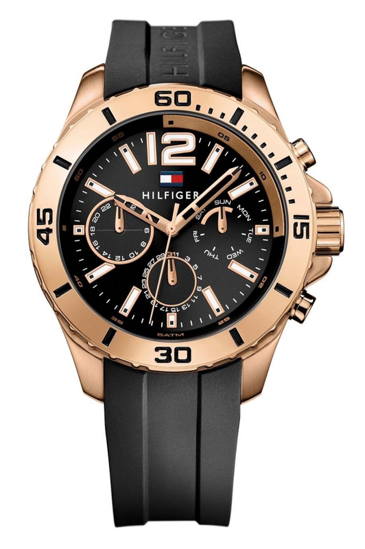 Tommy Hilfiger Sport Multifunction Black Dial Black Rubber Strap Watch for Men - 1791145 Buy Now By Tommy Hilfiger