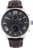 Tommy Hilfiger Aiden Quartz Black Dial Brown Leather Strap Watch for Men - 1791309 Buy Now By Tommy Hilfiger