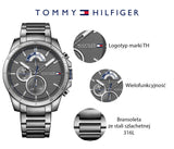 Tommy Hilfiger Decker Quartz Black Dial Black Steel Strap Watch for Men - 1791347 Buy Now By Tommy Hilfiger