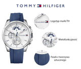 Tommy Hilfiger Decker Quartz White Dial Blue Rubber Strap Watch for Men - 1791349 Buy Now By Tommy Hilfiger