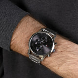 Tommy Hilfiger Kane Chronograph Grey Dial Silver Steel Strap Watch for Men - 1791397 Buy Now By Tommy Hilfiger