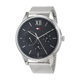 Tommy Hilfiger Damon Quartz Chronograph Black Dial Silver Mesh Bracelet Watch for Men - 1791415 Buy Now By Tommy Hilfiger