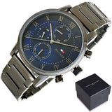 Tommy Hilfiger Kane Quartz Blue Dial Black Steel Strap Watch for Men - 1791456 Buy Now By Tommy Hilfiger