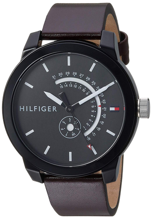 Tommy Hilfiger Denim Black Dial Brown Leather Strap Watch for Men - 1791478 Buy Now By Tommy Hilfiger
