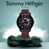 Tommy Hilfiger Denim Black Dial Brown Leather Strap Watch for Men - 1791478 Buy Now By Tommy Hilfiger