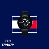 Tommy Hilfiger Denim Quartz Black Dial Black Leather Strap Watch for Men - 1791479 Buy Now By Tommy Hilfiger