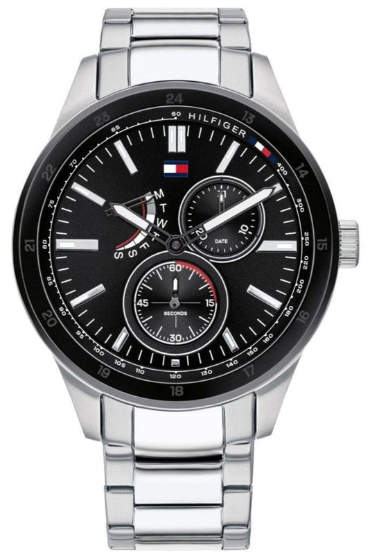 Tommy Hilfiger Austin Black Dial Silver Steel Strap Watch for Men - 1791639 Buy Now By Tommy Hilfiger