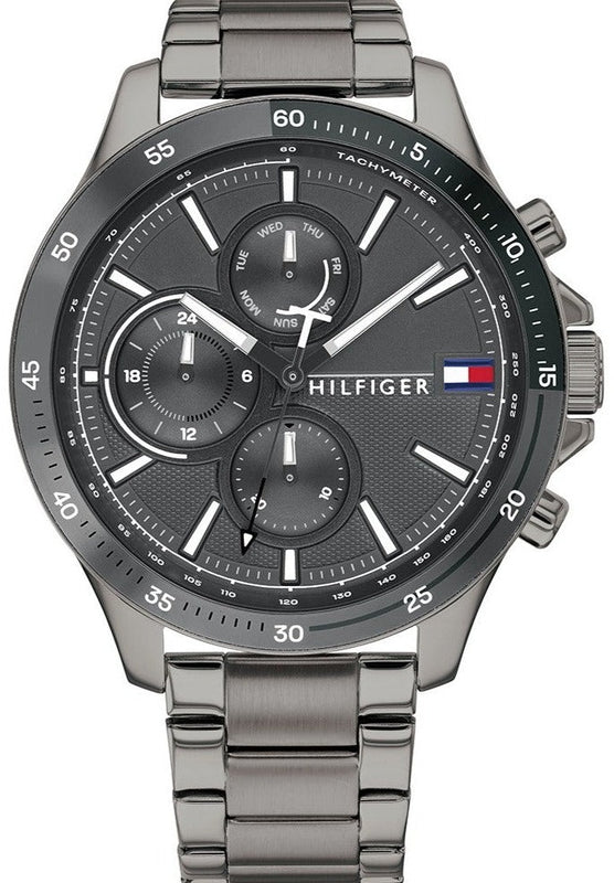 Tommy Hilfiger Bank Grey Dial Grey Steel Strap Watch for Men - 1791719 Buy Now By Tommy Hilfiger