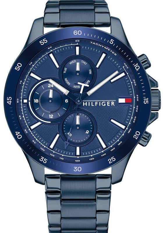 Tommy Hilfiger Bank Quartz Blue Dial Blue Steel Strap Watch for Men - 1791720 Buy Now By Tommy Hilfiger