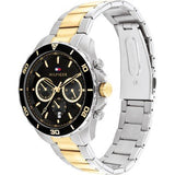 Tommy Hilfiger Jordon Chronograph Black Dial Two Tone Steel Strap Watch For Men - 1792095 Buy Now By Tommy Hilfiger