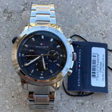 Tommy Hilfiger Troy Chronograph Blue Dial Silver Steel Strap Watch For Men - 1792104 Buy Now By Tommy Hilfiger
