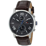 Tommy Hilfiger Aiden Quartz Black Dial Brown Leather Strap Watch for Men - 1791309 Buy Now By Tommy Hilfiger