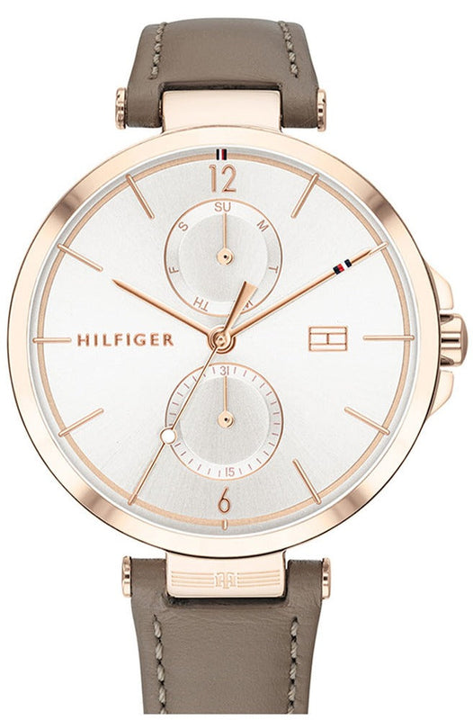 Tommy Hilfiger Angela Quartz Silver Dial Brown Leather Strap Watch for Women - 1782125 Buy Now By Tommy Hilfiger