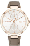 Tommy Hilfiger Angela Quartz Silver Dial Brown Leather Strap Watch for Women - 1782125 Buy Now By Tommy Hilfiger