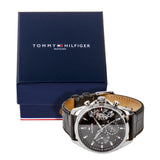 Tommy Hilfiger Baker Chronograph Black Dial Black Leather Strap Watch For Men - 1710449 Buy Now By Tommy Hilfiger