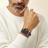 Tommy Hilfiger Deacan Blue Dial Brown Leather Strap Watch for Men - 1791549 Buy Now By Tommy Hilfiger