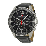 Tommy Hilfiger Luke Quartz Black Dial Black Leather Strap Watch for Men - 1791117 Buy Now By Tommy Hilfiger
