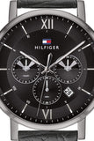 Tommy Hilfiger Evan Black Dial Black Leather Strap Watch for Men - 1710395 Buy Now By Tommy Hilfiger