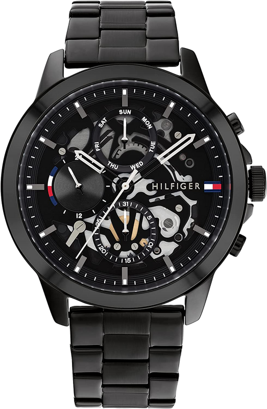 Tommy Hilfiger Henry Chronograph Black Dial Black Steel Strap Watch For Men - 1710478 Buy Now By Tommy Hilfiger