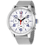 Tommy Hilfiger Jake Quartz White Dial Silver Mesh Bracelet Watch for Men - 1791233 Buy Now By Tommy Hilfiger