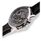 Tommy Hilfiger Keagan Quartz Grey Dial Black Leather Strap Watch for Men - 1791289 Buy Now By Tommy Hilfiger
