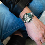 Tommy Hilfiger Legend Chronograph Green Dial Silver Mesh Bracelet Watch For Men - 1710567 Buy Now By Tommy Hilfiger