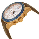 Tommy Hilfiger Luke Quartz White Dial Brown Leather Strap Watch for Men - 1791118 Buy Now By Tommy Hilfiger