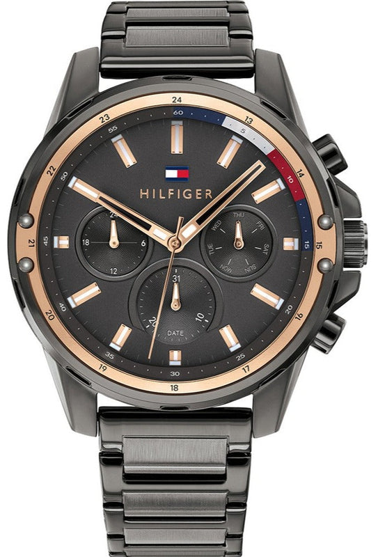 Tommy Hilfiger Mason Grey Dial Grey Steel Strap Watch for Men - 1791790 Buy Now By Tommy Hilfiger