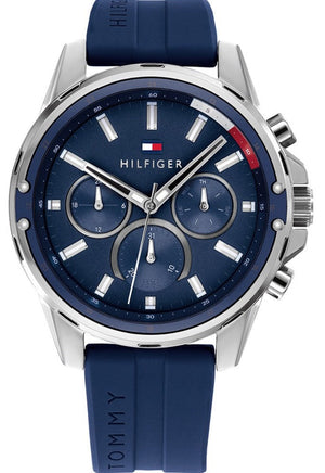 Tommy Hilfiger Mason Blue Dial Blue Rubber Strap Watch for Men - 1791791 Buy Now By Tommy Hilfiger